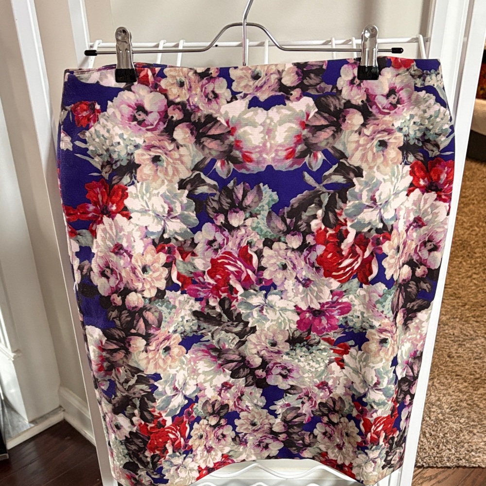 Talbots Multicolor Floral Pencil Skirt